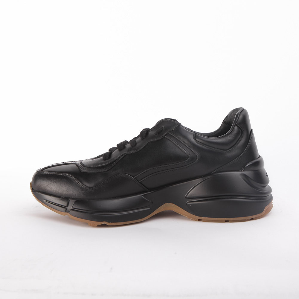 Gucci Rhyton Print Leather Sneaker(Black) - DesignerGu