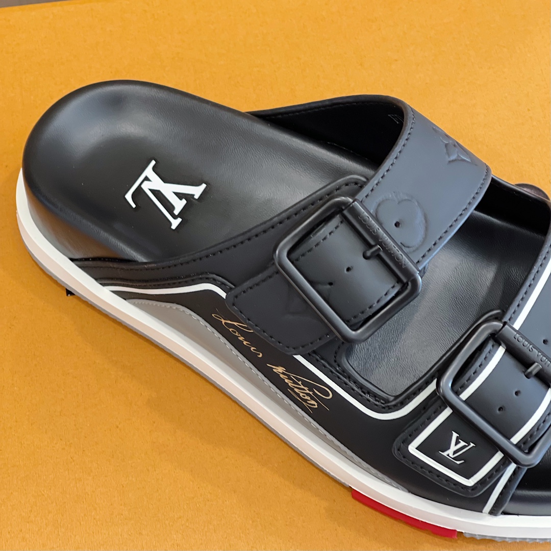 Louis Vuitton Trainer Mule In Black & Grey - 