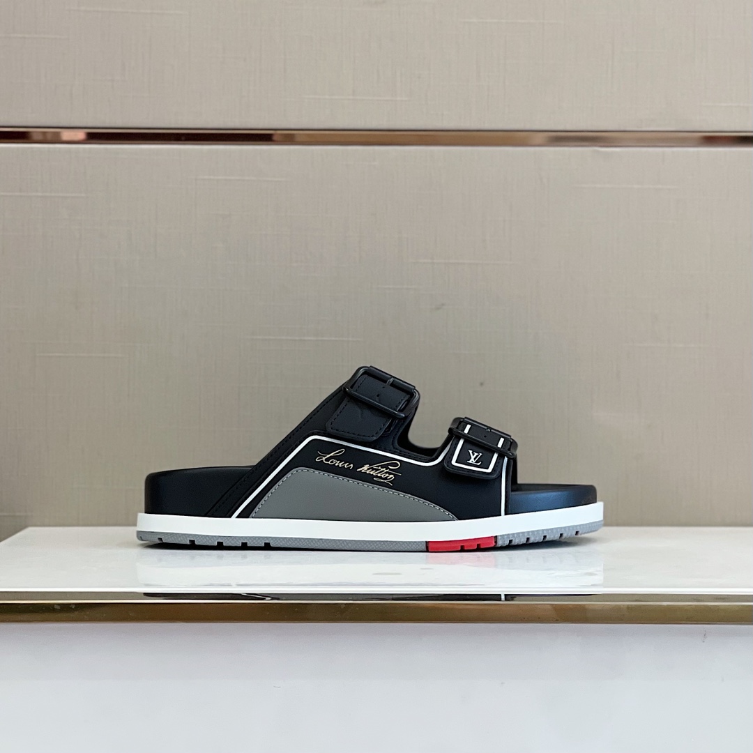 Louis Vuitton Trainer Mule In Black & Grey - 