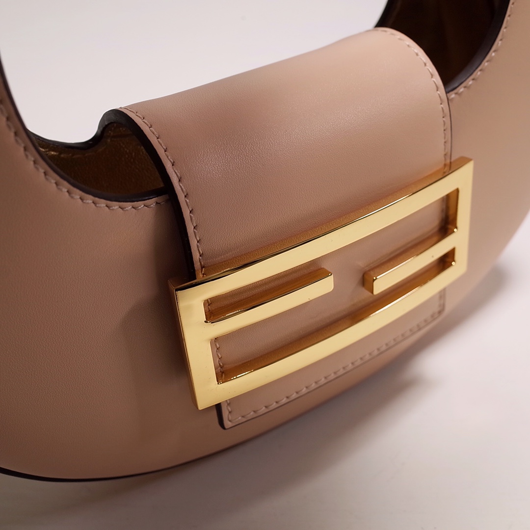Fendi Cookie Pink Leather Mini Handbag（22-17.5-4.5cm） - 