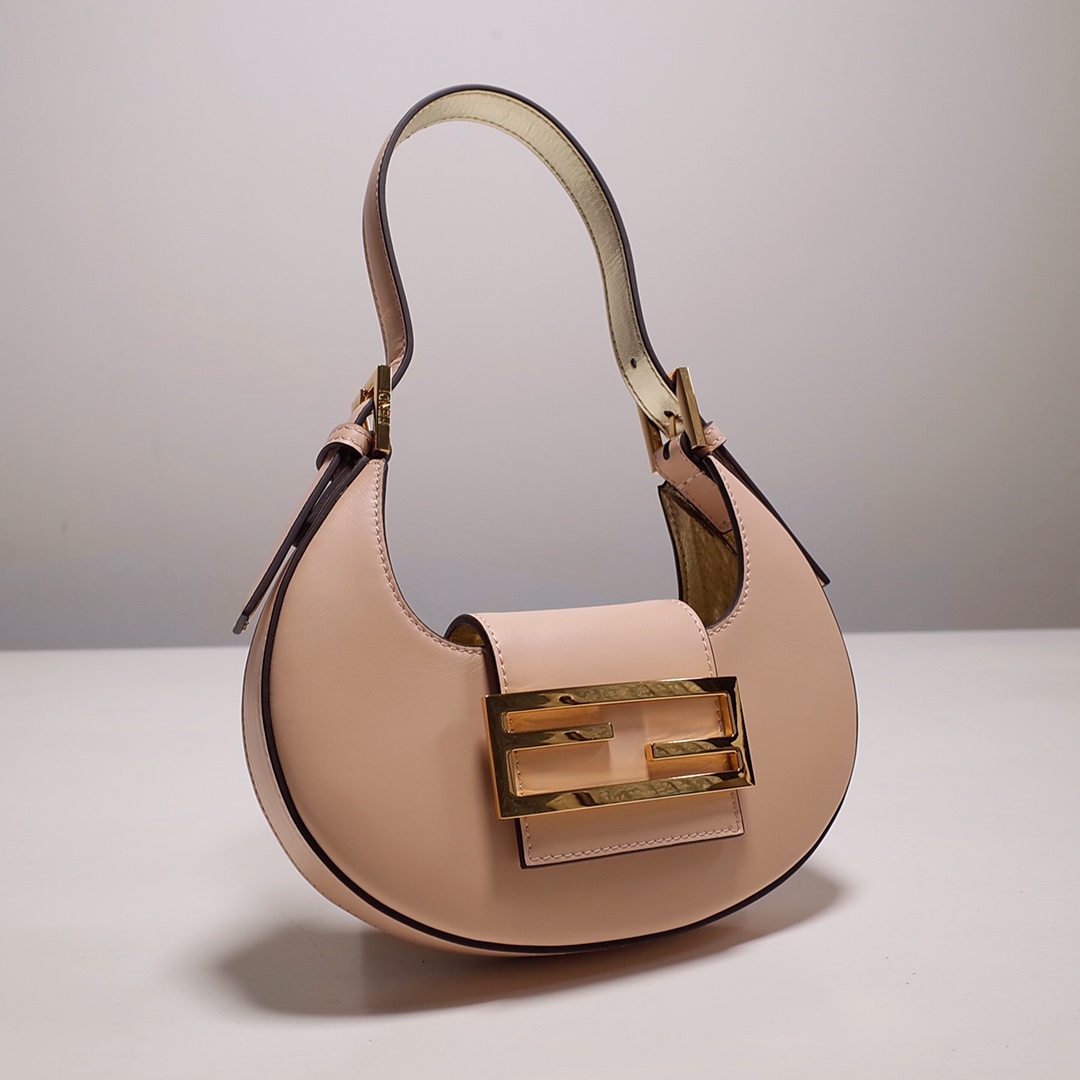 Fendi Cookie Pink Leather Mini Handbag（22-17.5-4.5cm） - 