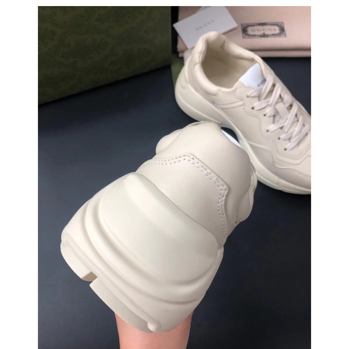 Gucci Men's Rhyton Sneaker In White - 