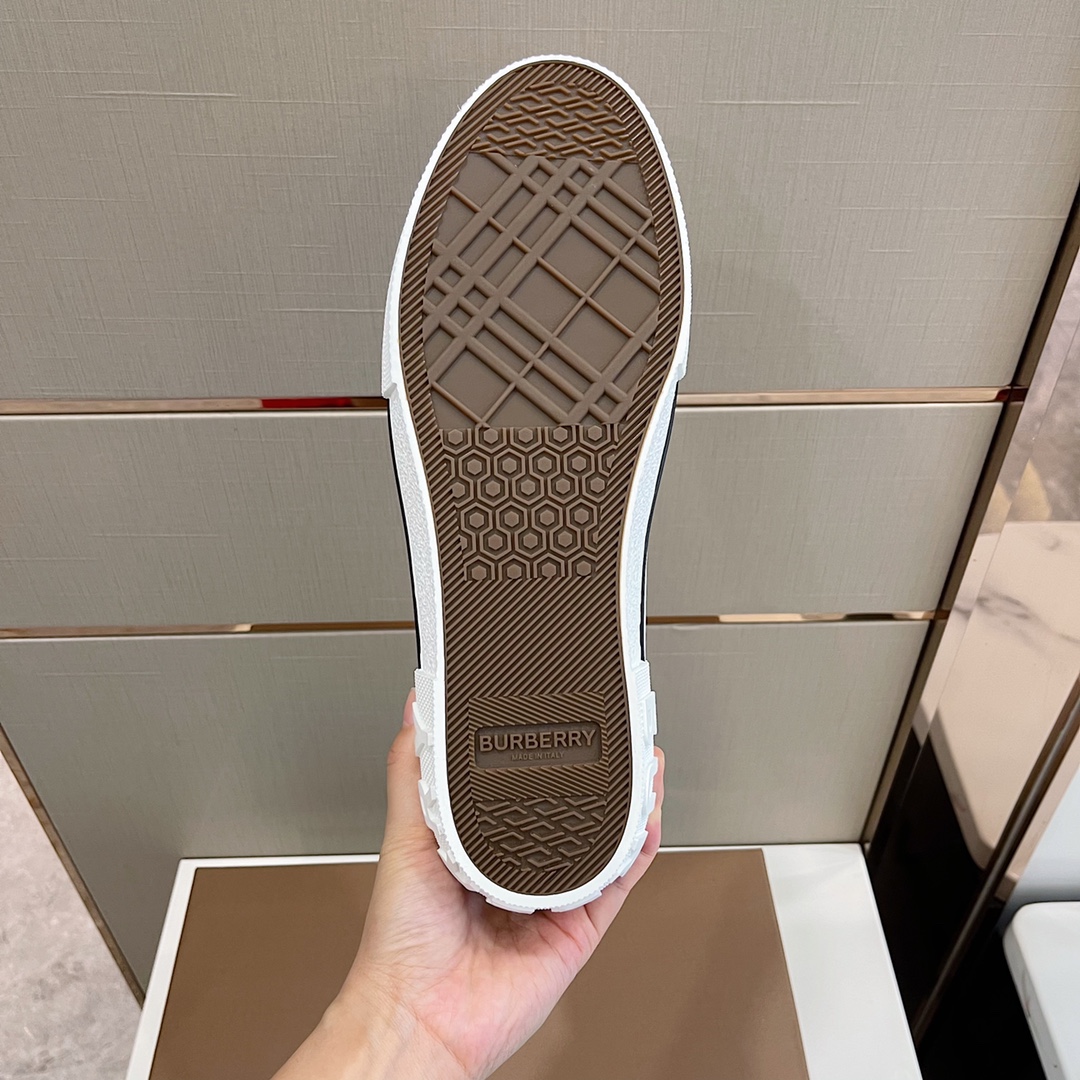 Burberry Check Cotton Sneakers - DesignerGu
