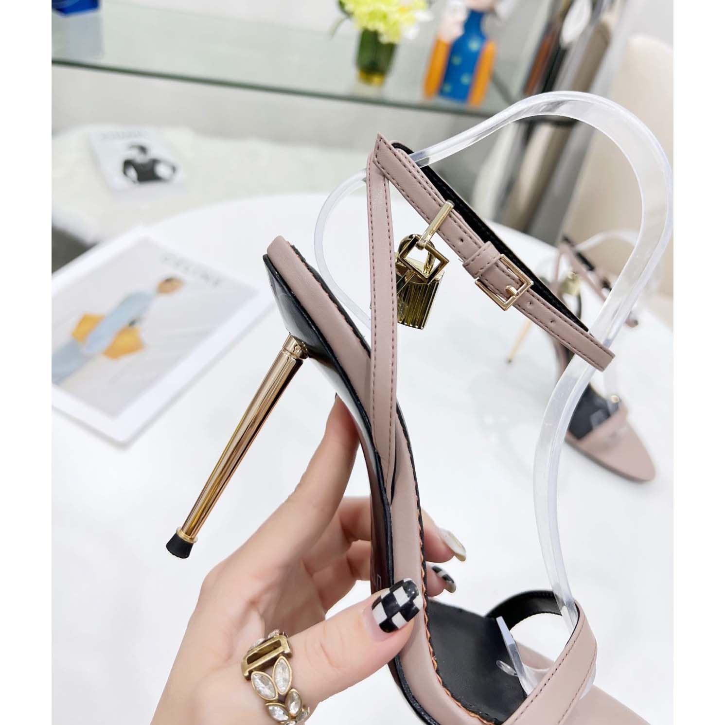 Tom Ford Sandalias Padlock De Piel With Heel Height Of 10.5cm - DesignerGu