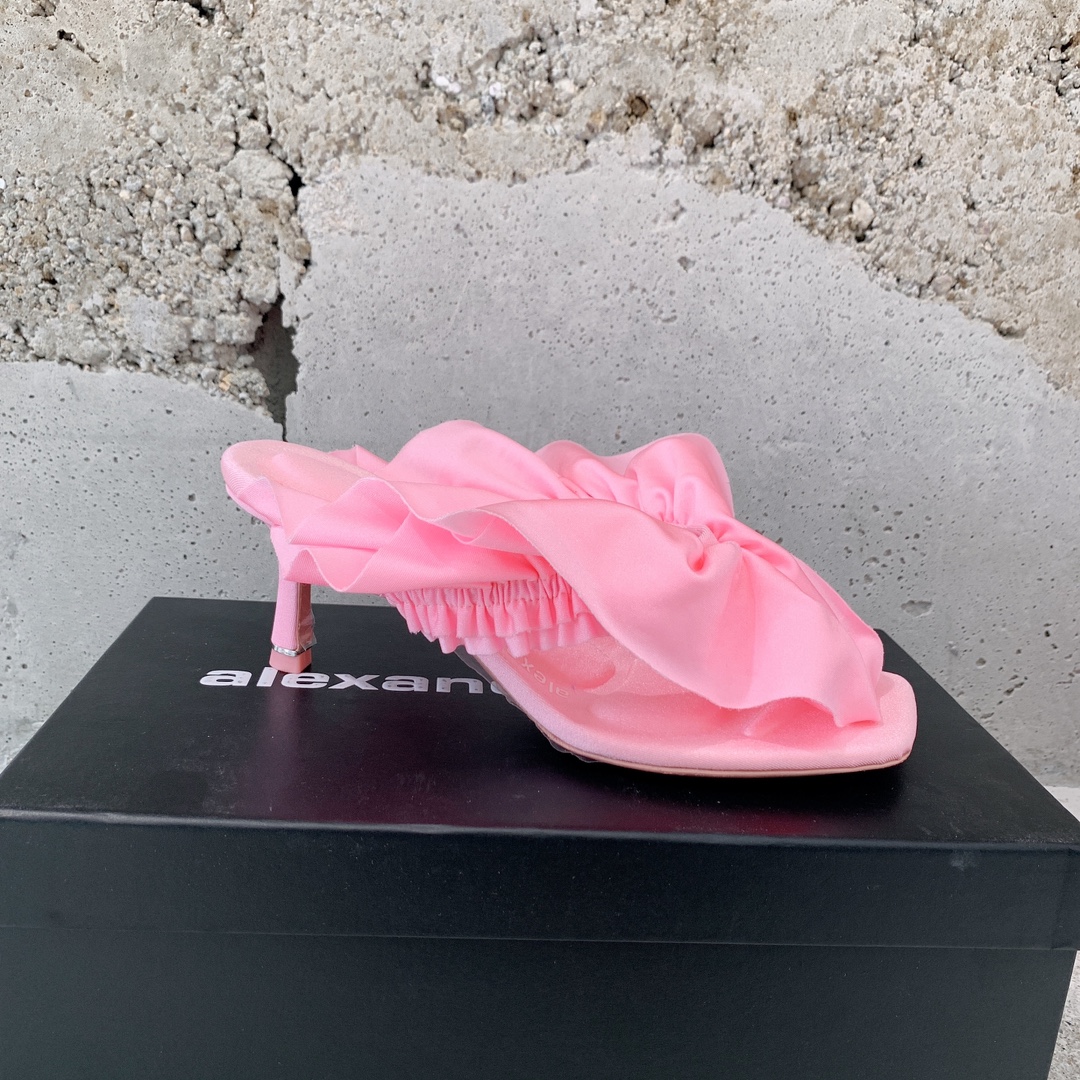 Alexander Wang Celeste 65 Ruffle Sandal In Lycra - DesignerGu