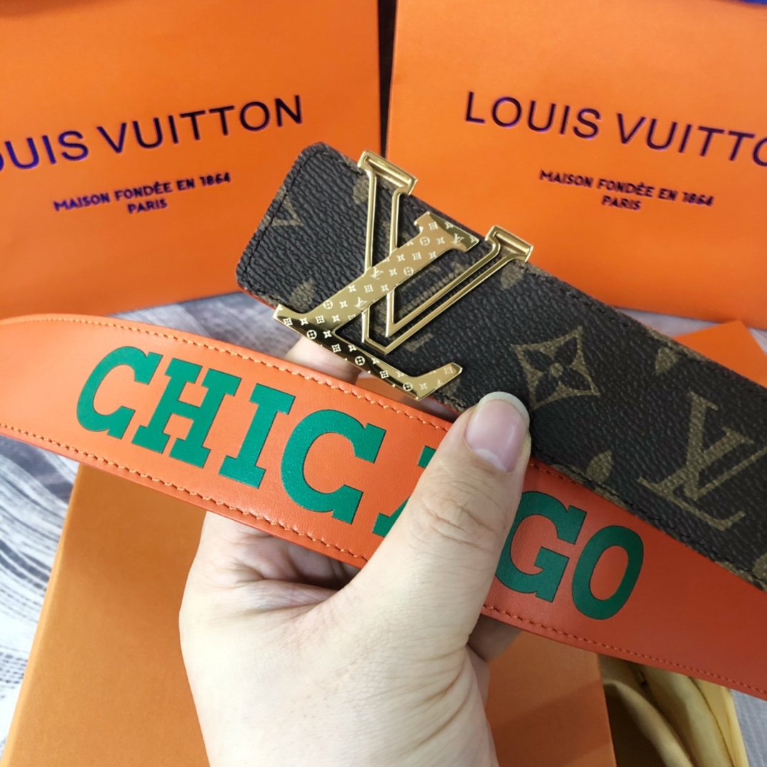 Louis Vuitton LV Pyramide Cities Exclusive 40MM Reversible Belt—Chicago - 
