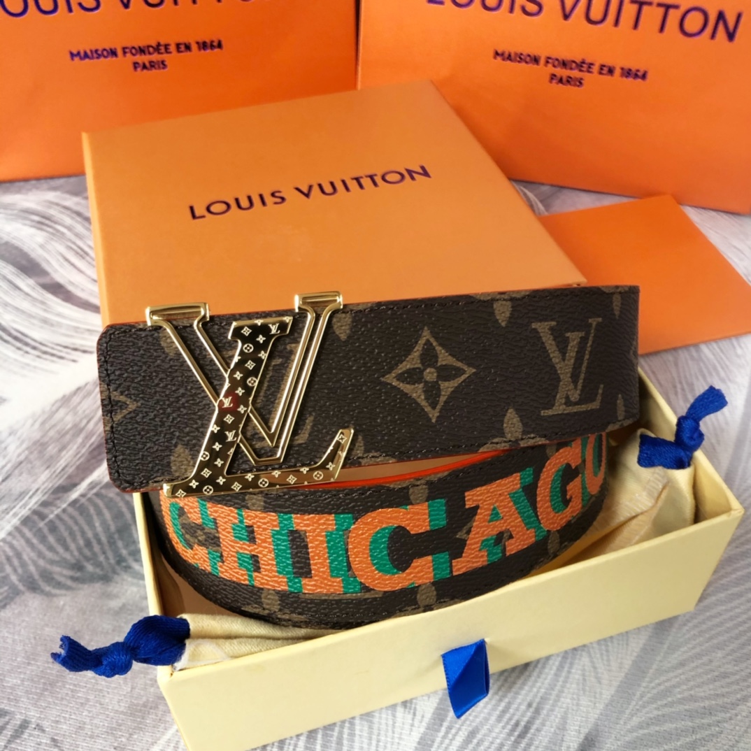 Louis Vuitton LV Pyramide Cities Exclusive 40MM Reversible Belt—Chicago - 