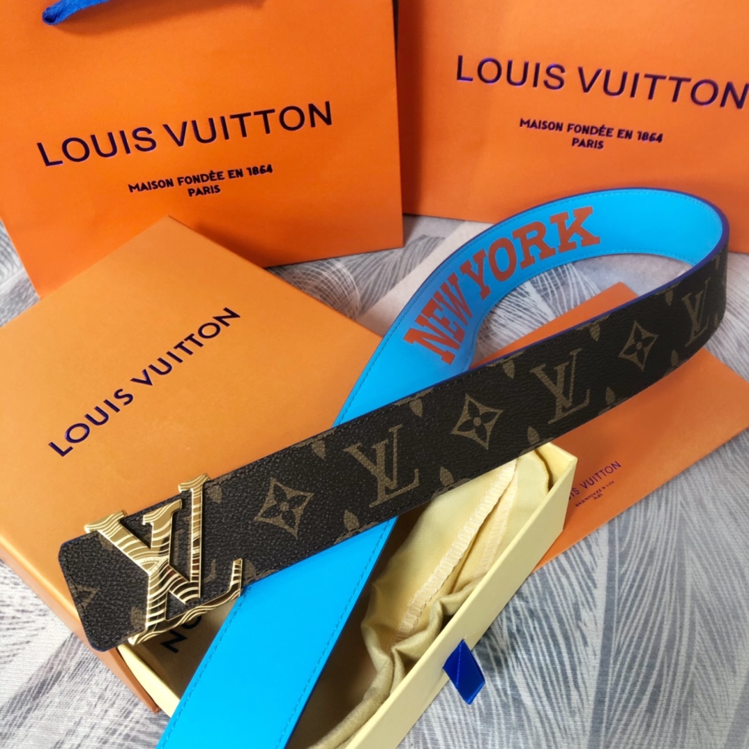 Louis Vuitton LV Pyramide Cities Exclusive 40MM Reversible Belt—New York - 