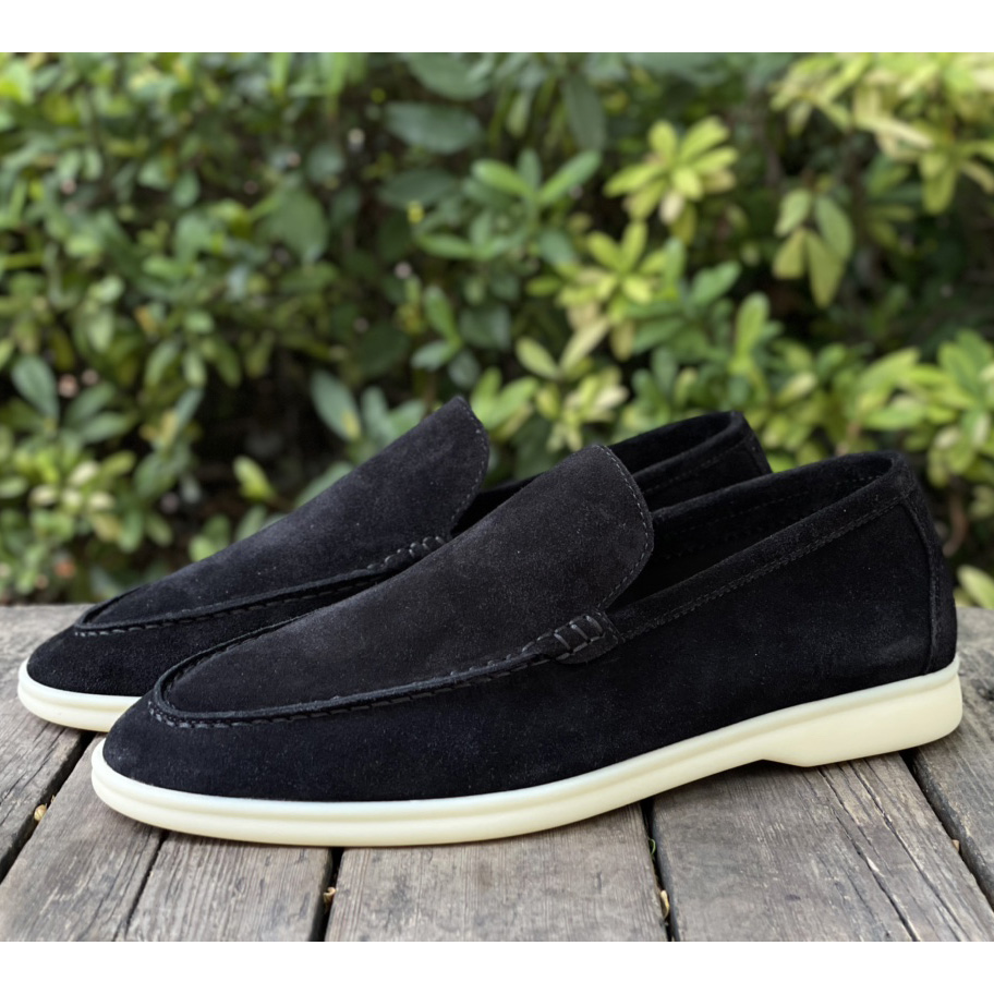 Loro Piana Summer Walk Loafers In Black - 