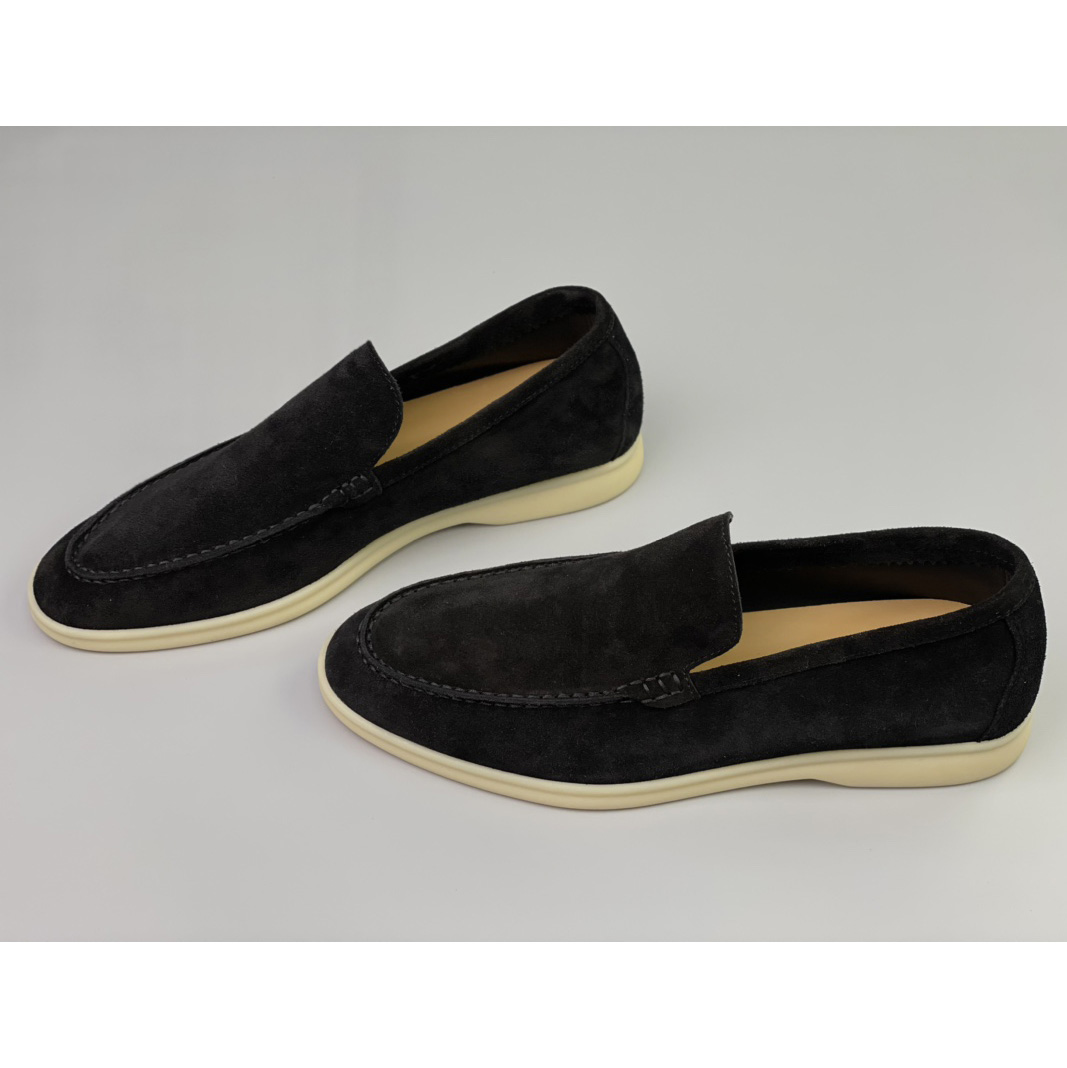 Loro Piana Summer Walk Loafers In Black - 