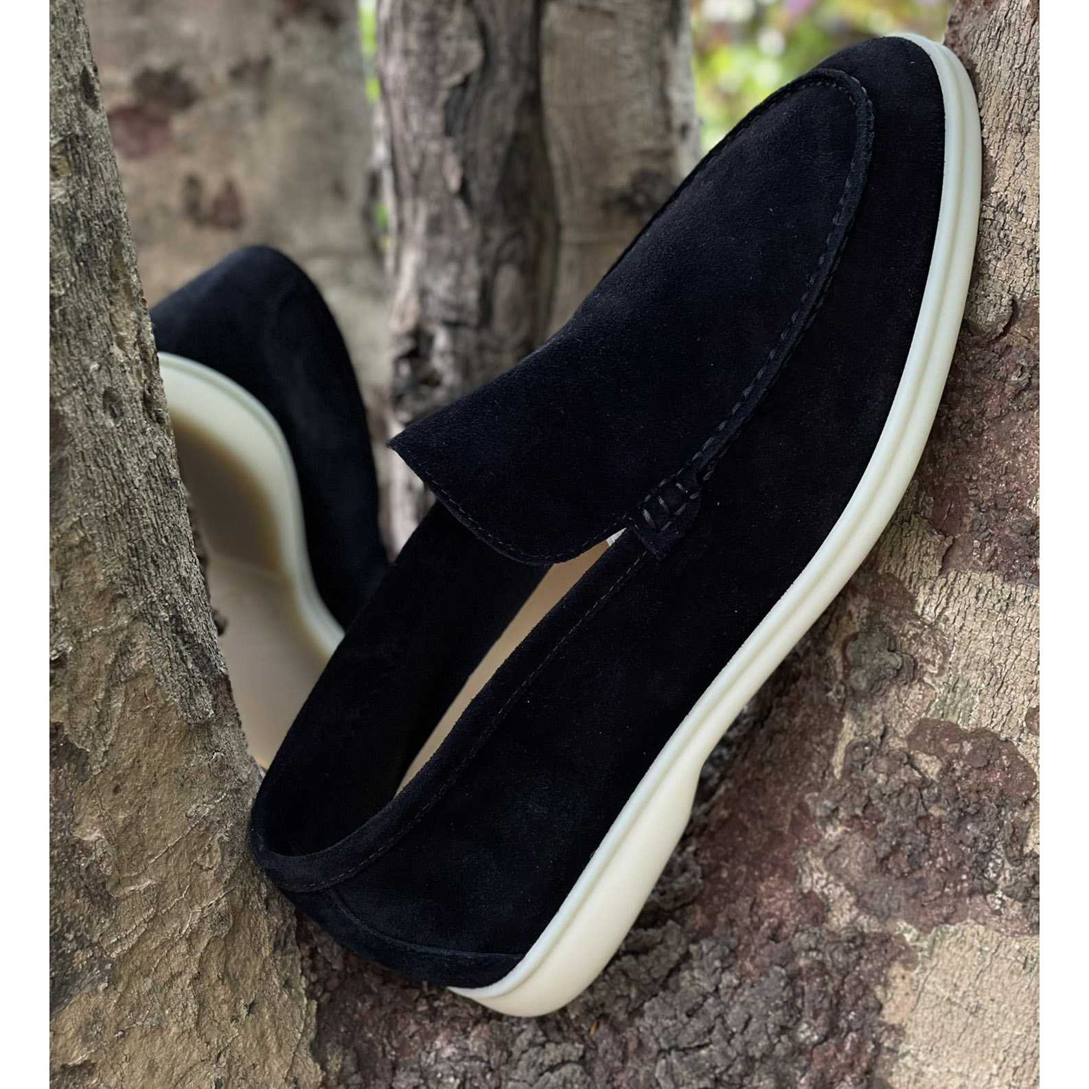 Loro Piana Summer Walk Loafers In Black - 