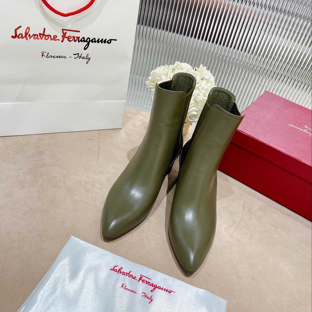 Ferragamo Leather Ankle Boot - 