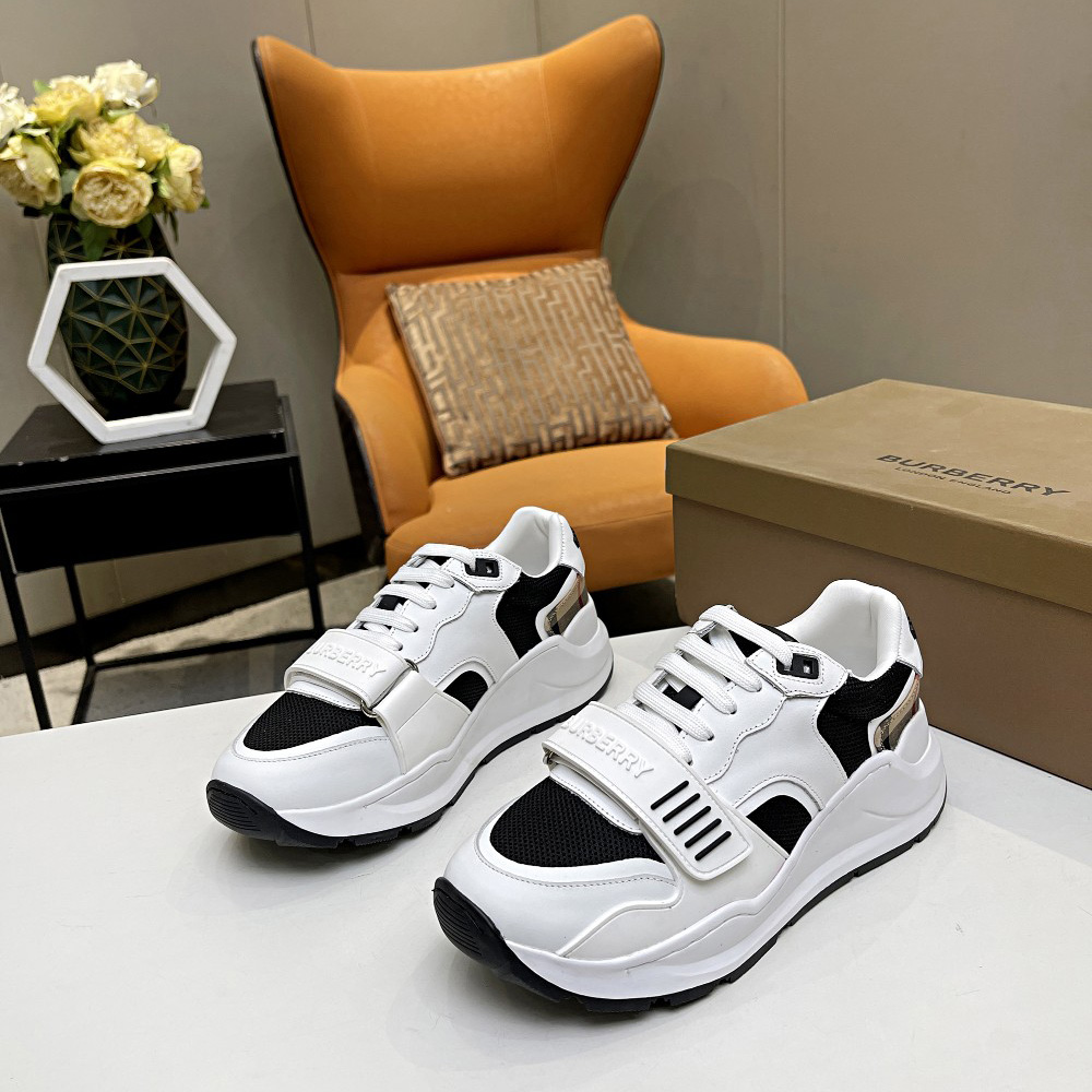 Burberry Mesh, Suede And Vintage Check Cotton Sneakers - 