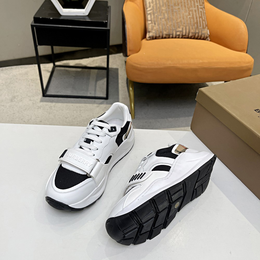 Burberry Mesh, Suede And Vintage Check Cotton Sneakers - 