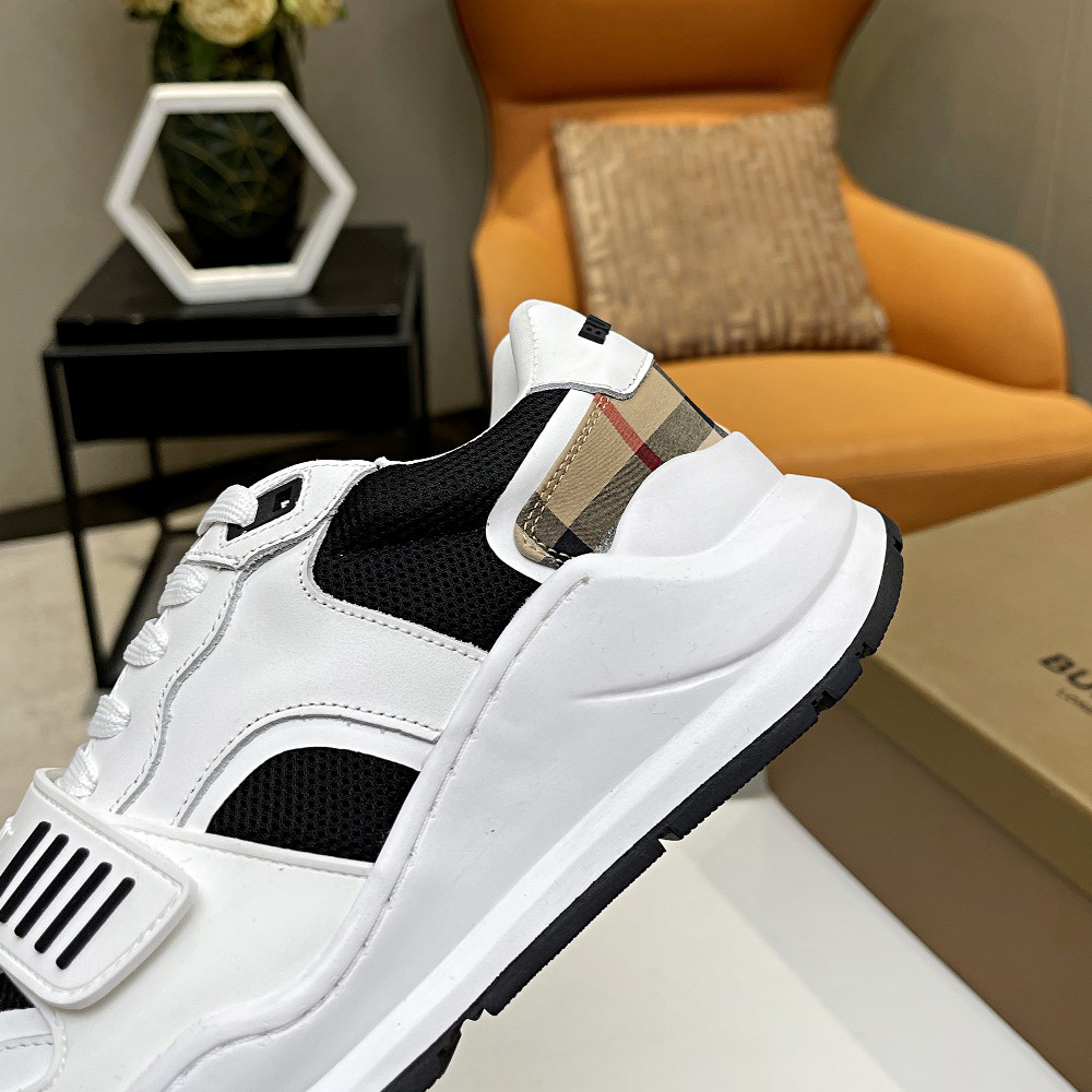 Burberry Mesh, Suede And Vintage Check Cotton Sneakers - 