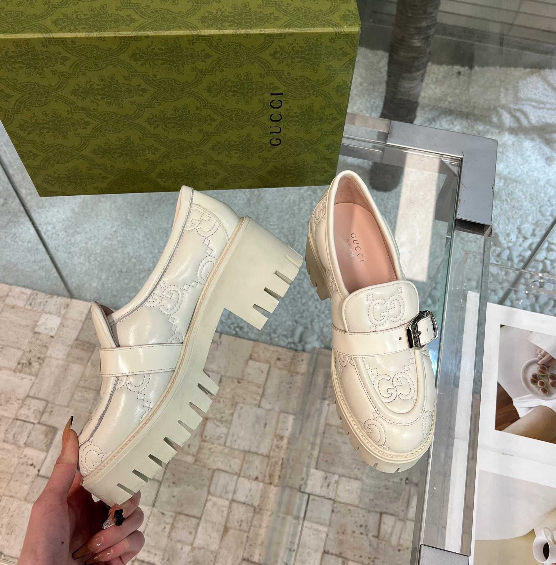 Gucci Women's GG Matelassé Shoe - 