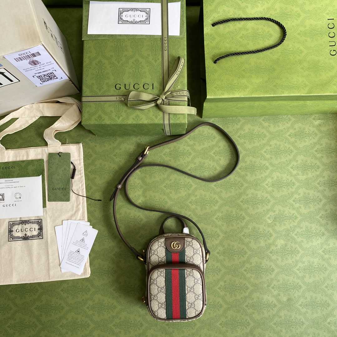 Gucci Ophidia GG Mini Bag(12-16-7cm)   - 