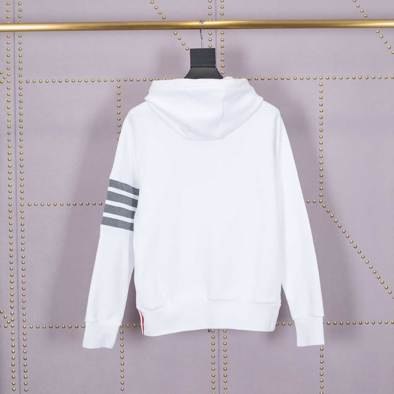 Thom Browne 4-Bar Zip-Up Cotton Hoodie - 