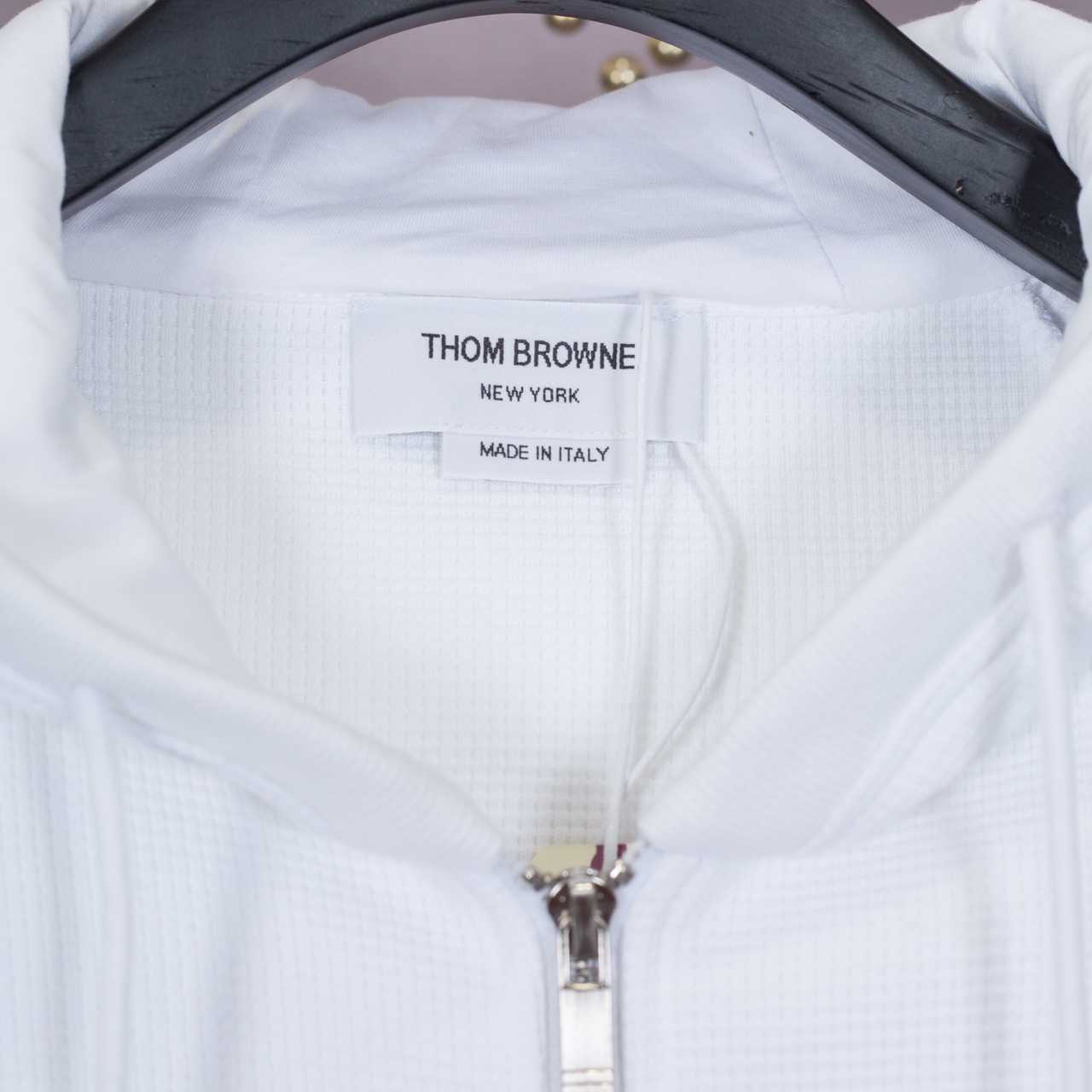 Thom Browne 4-Bar Zip-Up Cotton Hoodie - 