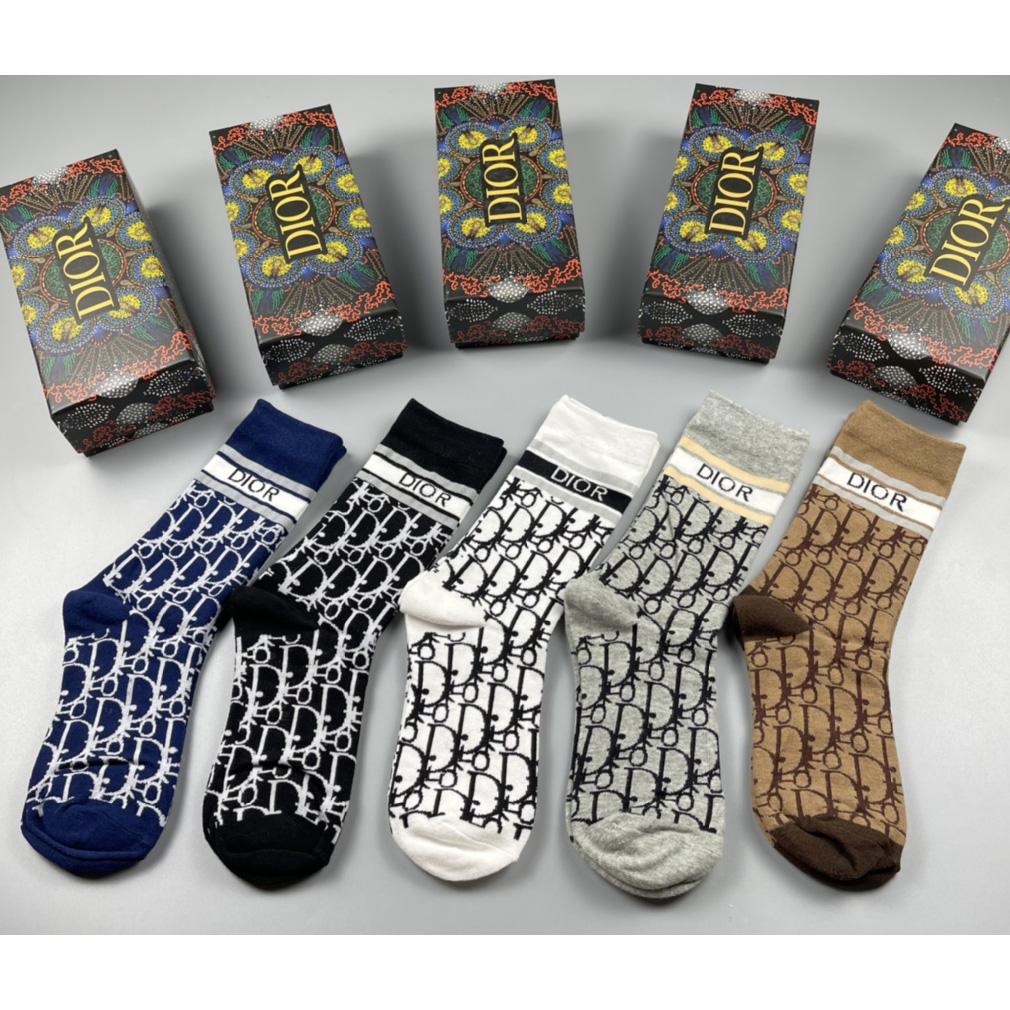 Dior Oblique Wool Socks /Box - DesignerGu