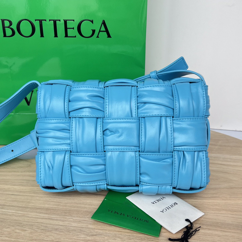 Bottega Veneta Cassette Foulard Intreccio Leather Cross-Body Bag - 