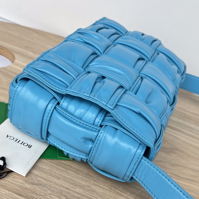 Bottega Veneta Cassette Foulard Intreccio Leather Cross-Body Bag - 