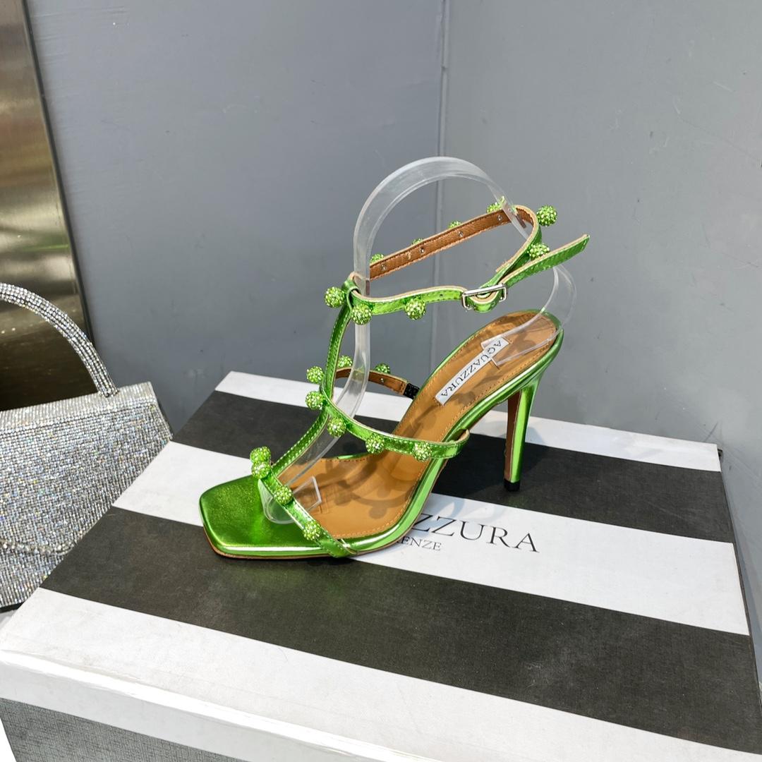 Aquazzura Cha Cha Cha Crystal Sandal  95 - DesignerGu