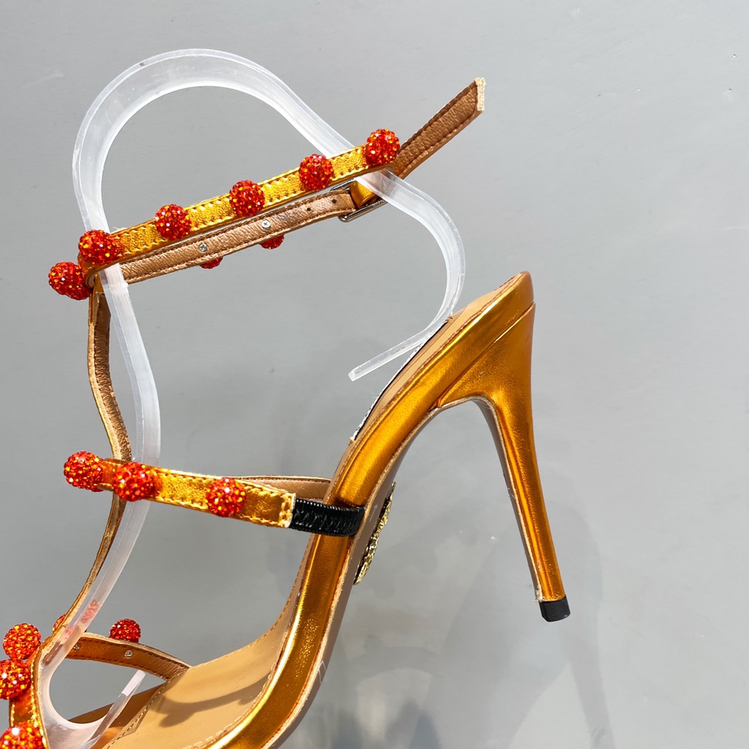 Aquazzura Cha Cha Cha Crystal Sandal  95 - DesignerGu