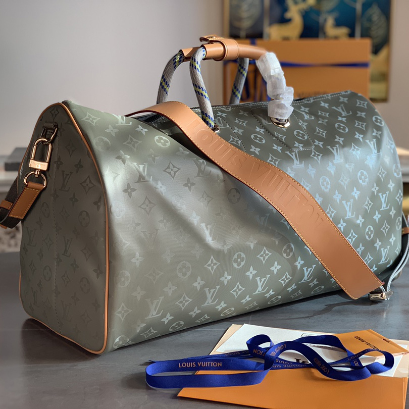 Louis Vuitton Keepall Bandouliere Monogram Titanium 50 Grey - 