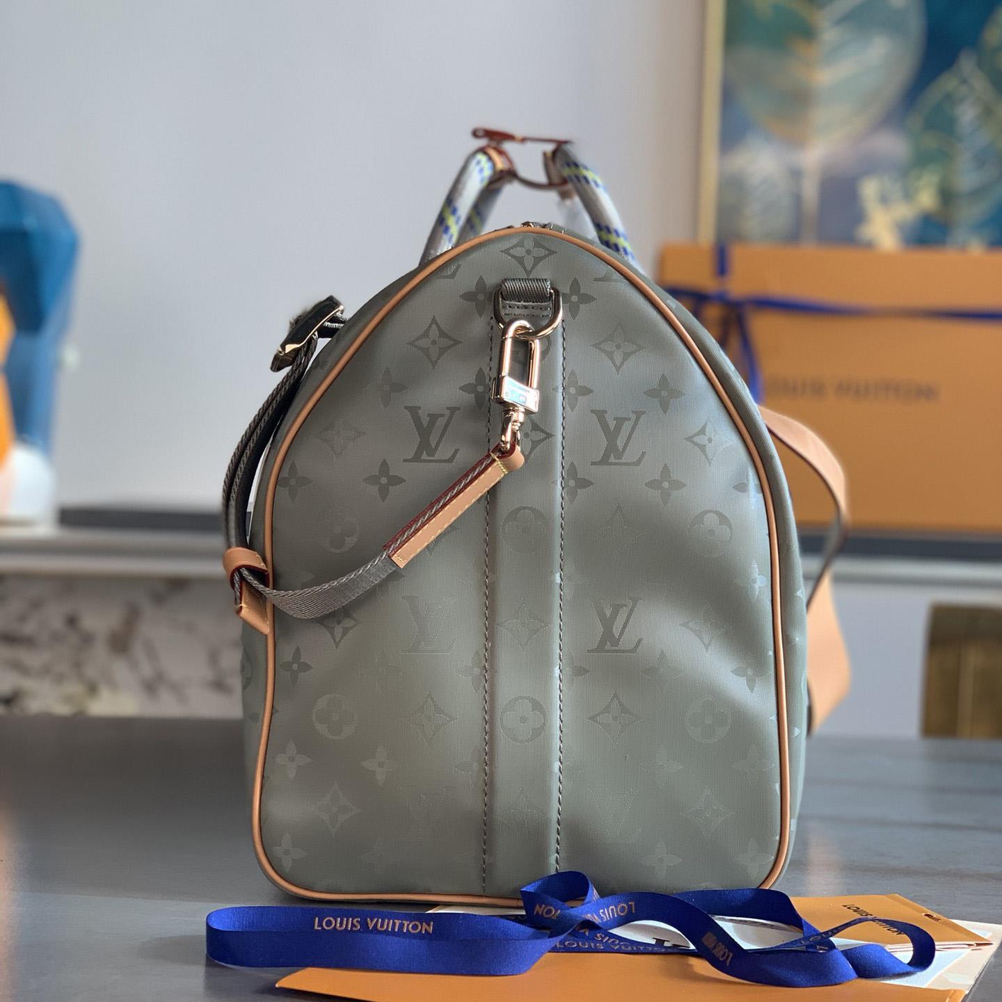 Louis Vuitton Keepall Bandouliere Monogram Titanium 50 Grey - 