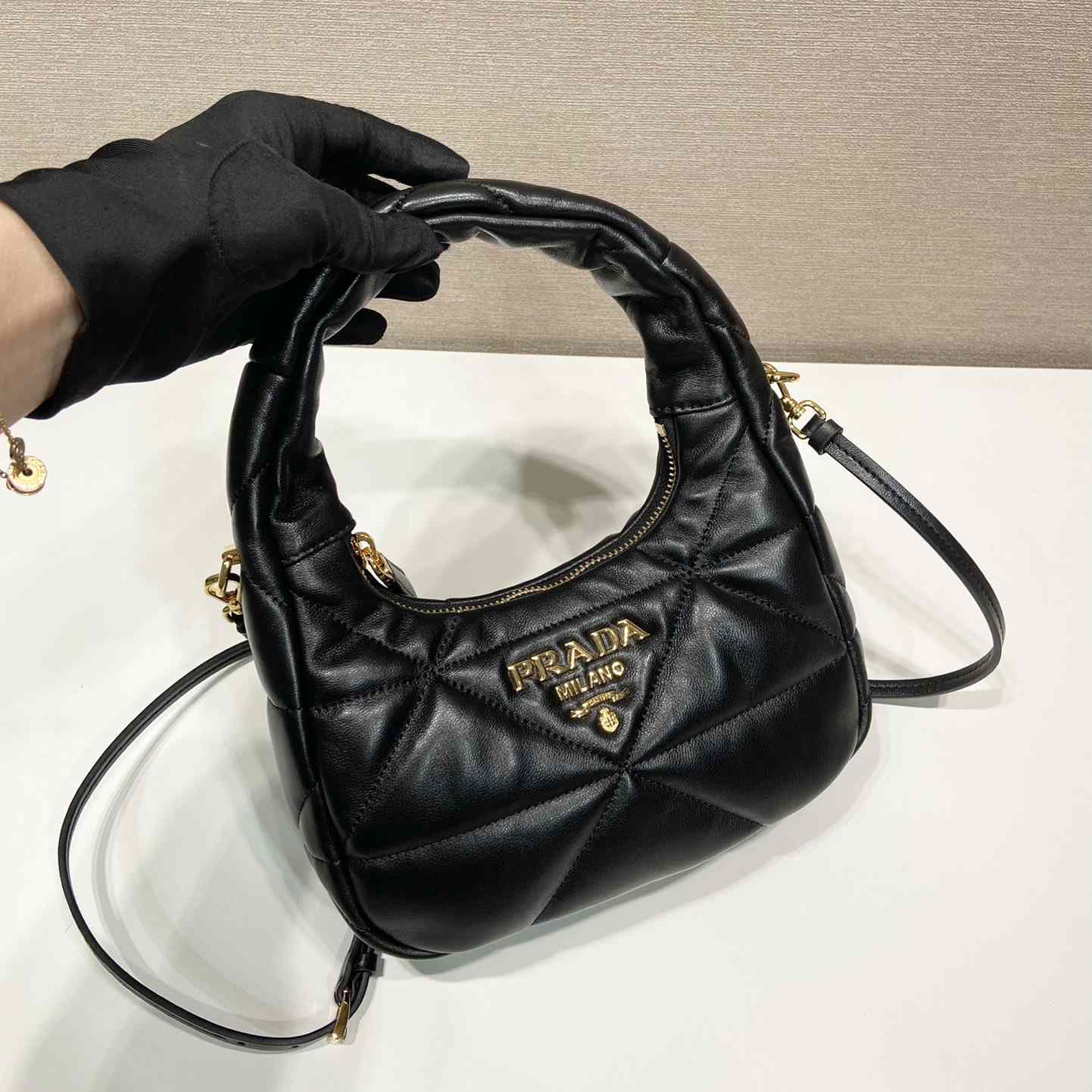 Prada Nappa-Leather Mini Bag With Topstitching - DesignerGu