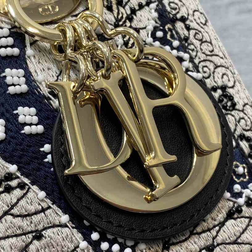 Dior Embroidered La Roue La Fortune Tarot Medium Lady Dior Blue - 