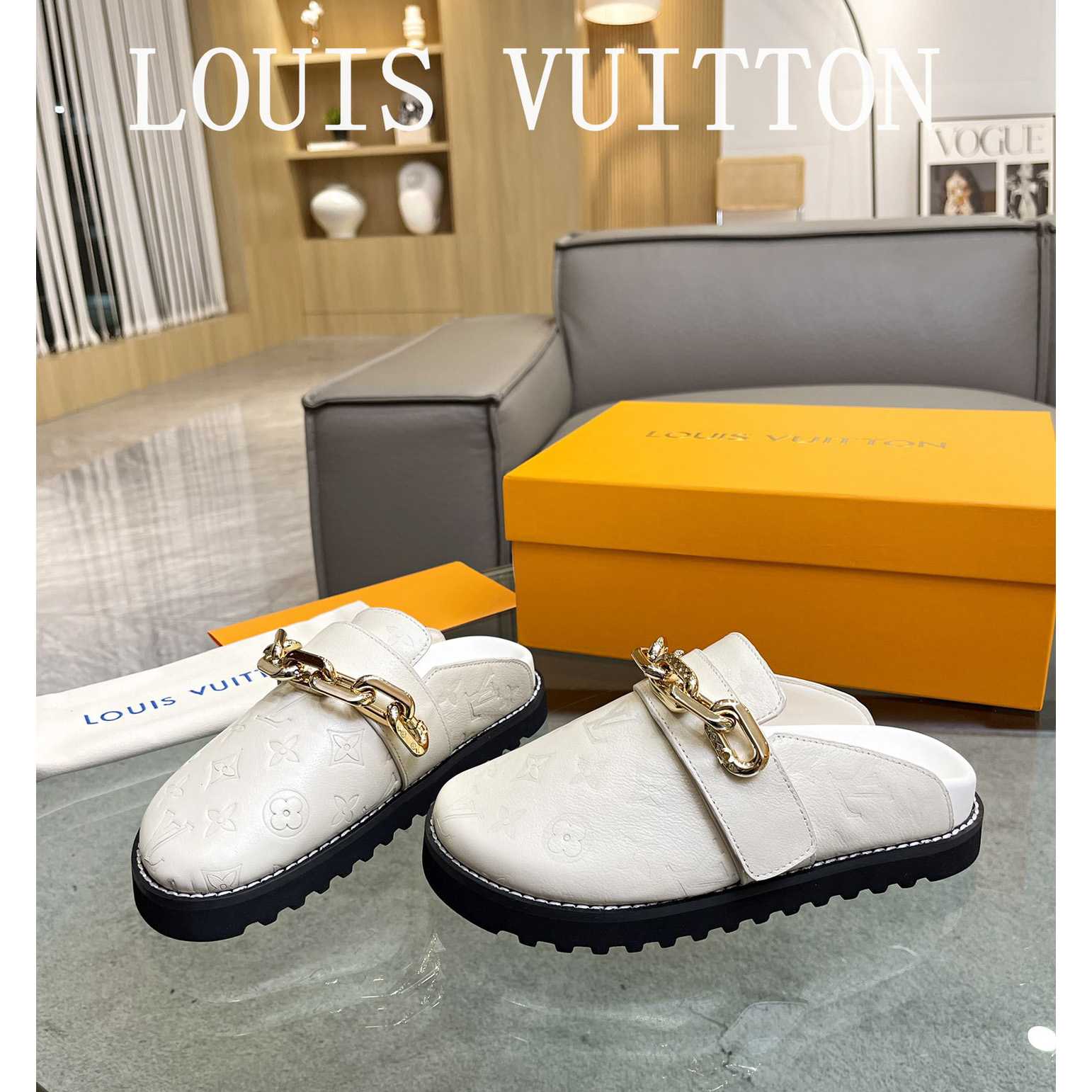 Louis Vuitton Lv Cosy Flat Comfort Clog         - 