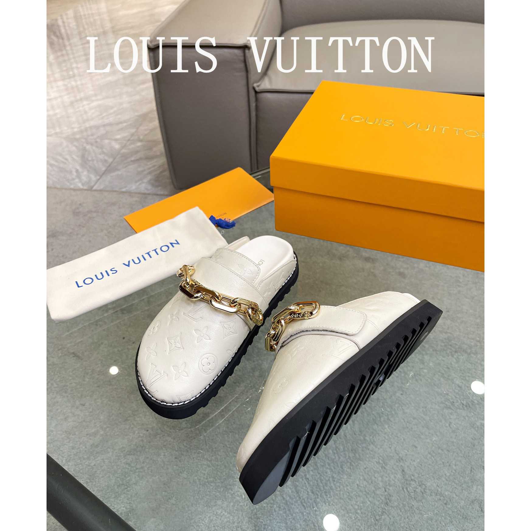 Louis Vuitton Lv Cosy Flat Comfort Clog         - 
