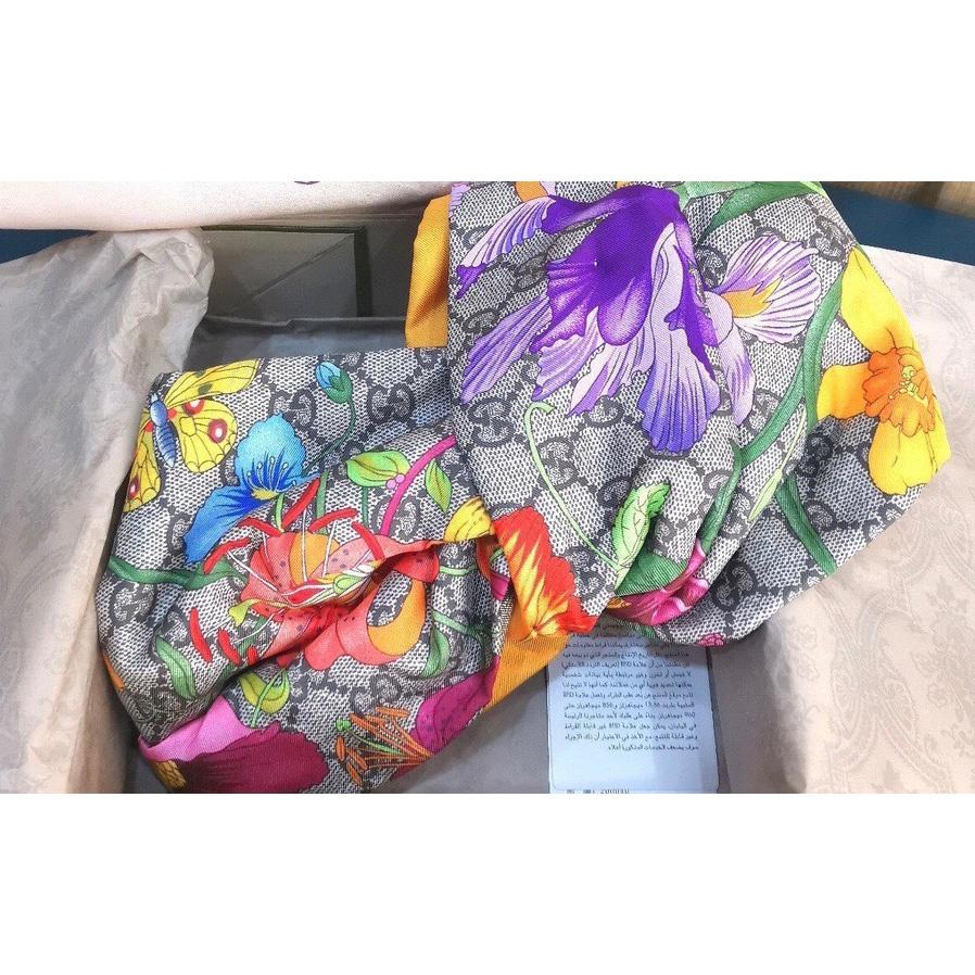 Gucci GG Flora print silk headband - 