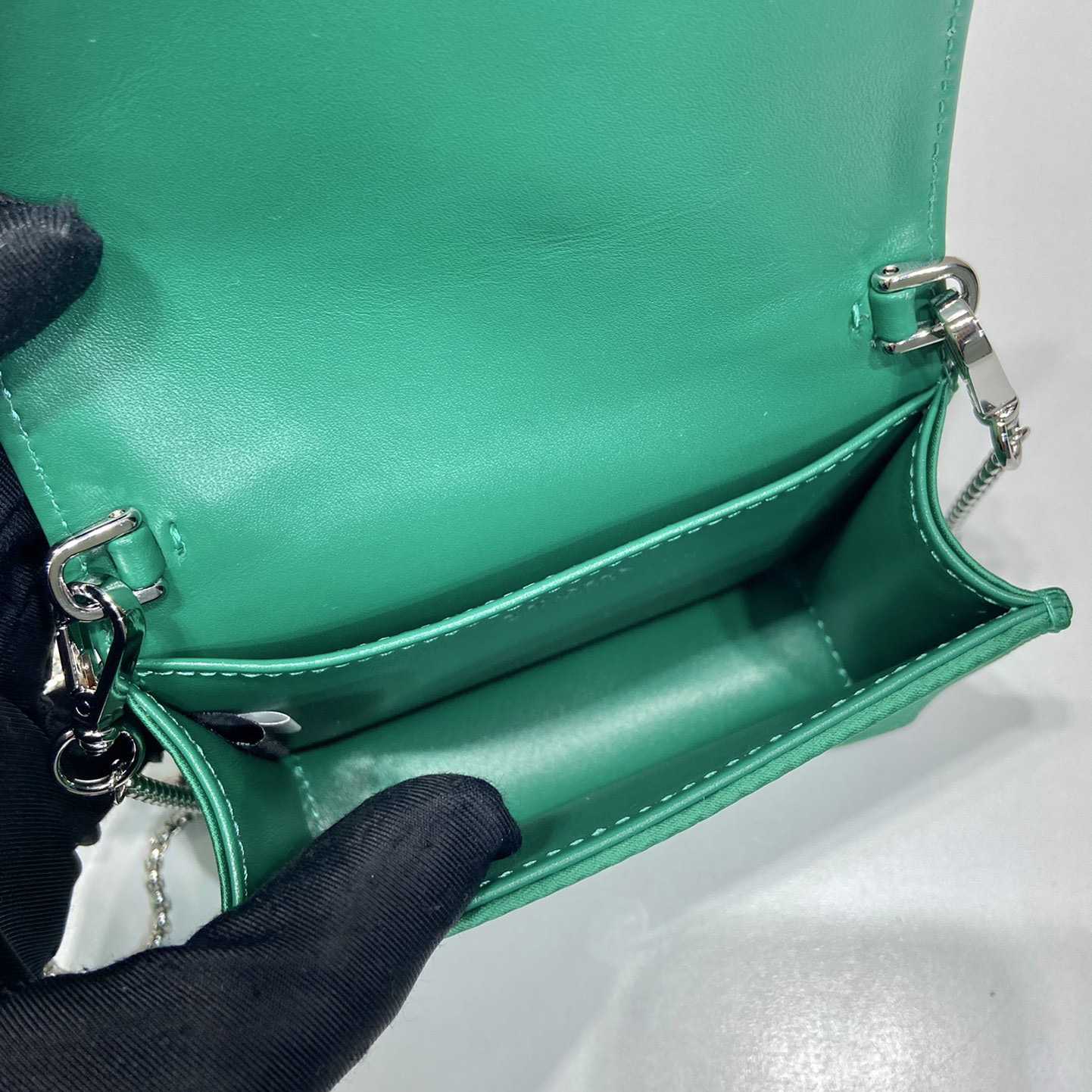 Prada Cardholder With Shoulder Strap And Crystals - 