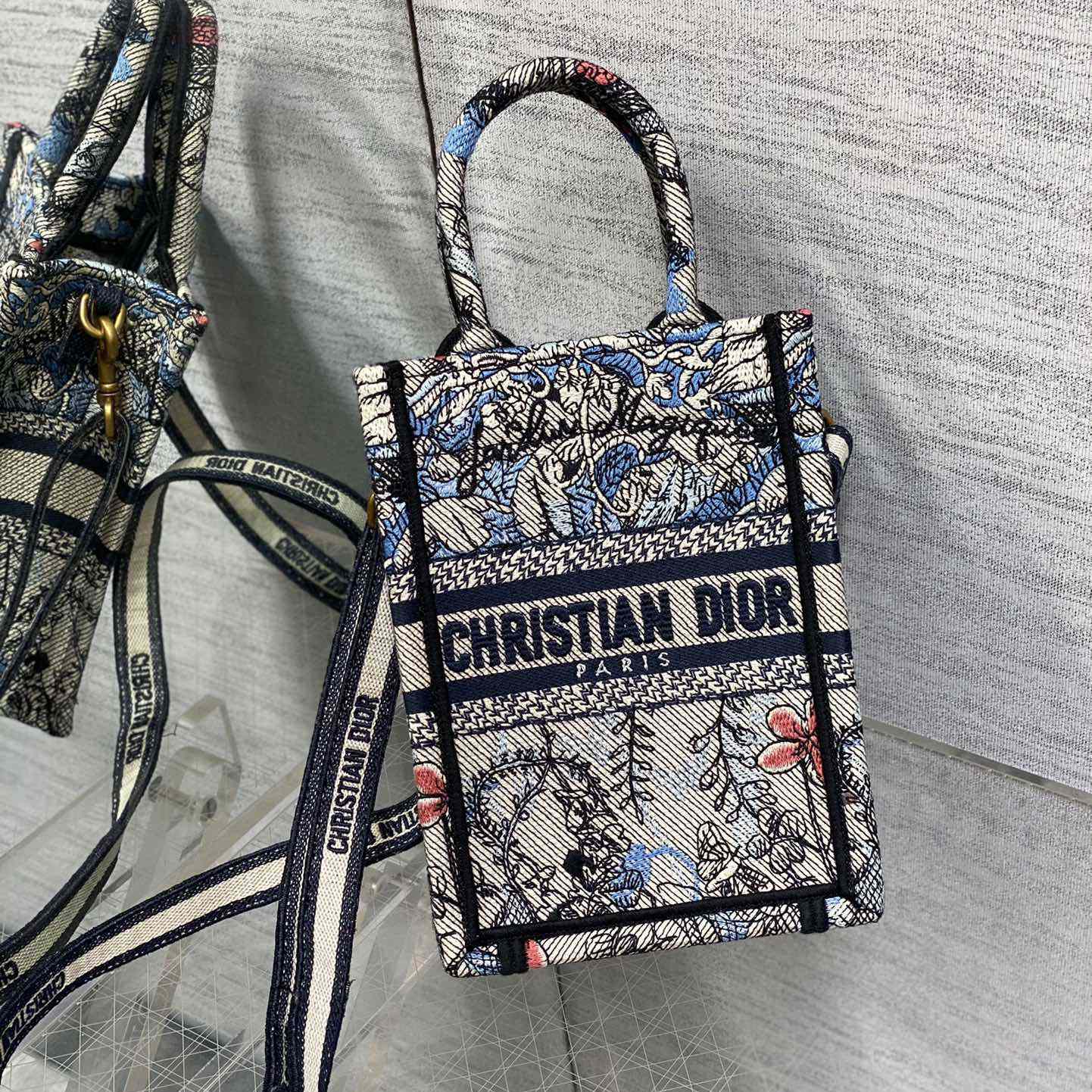 Dior Mini Dior Book Tote Phone Bag - 