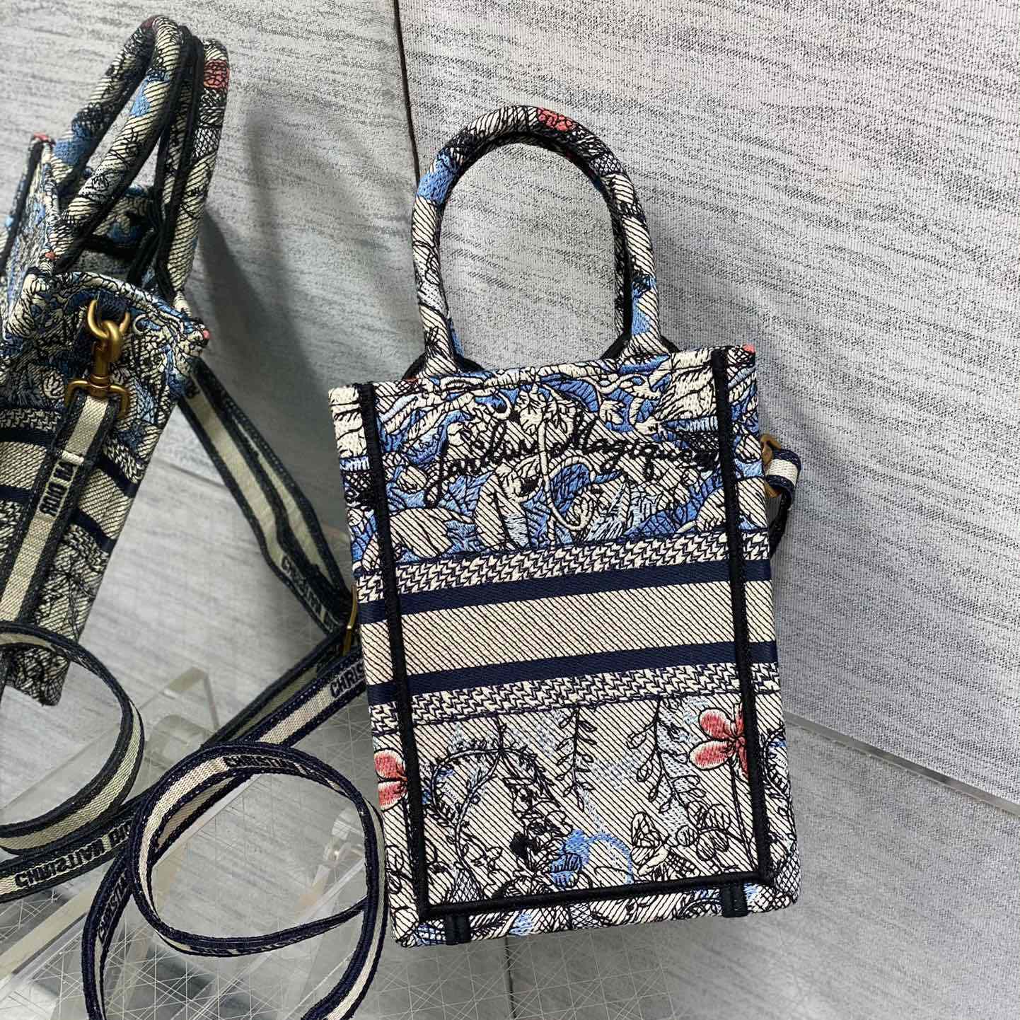 Dior Mini Dior Book Tote Phone Bag - 