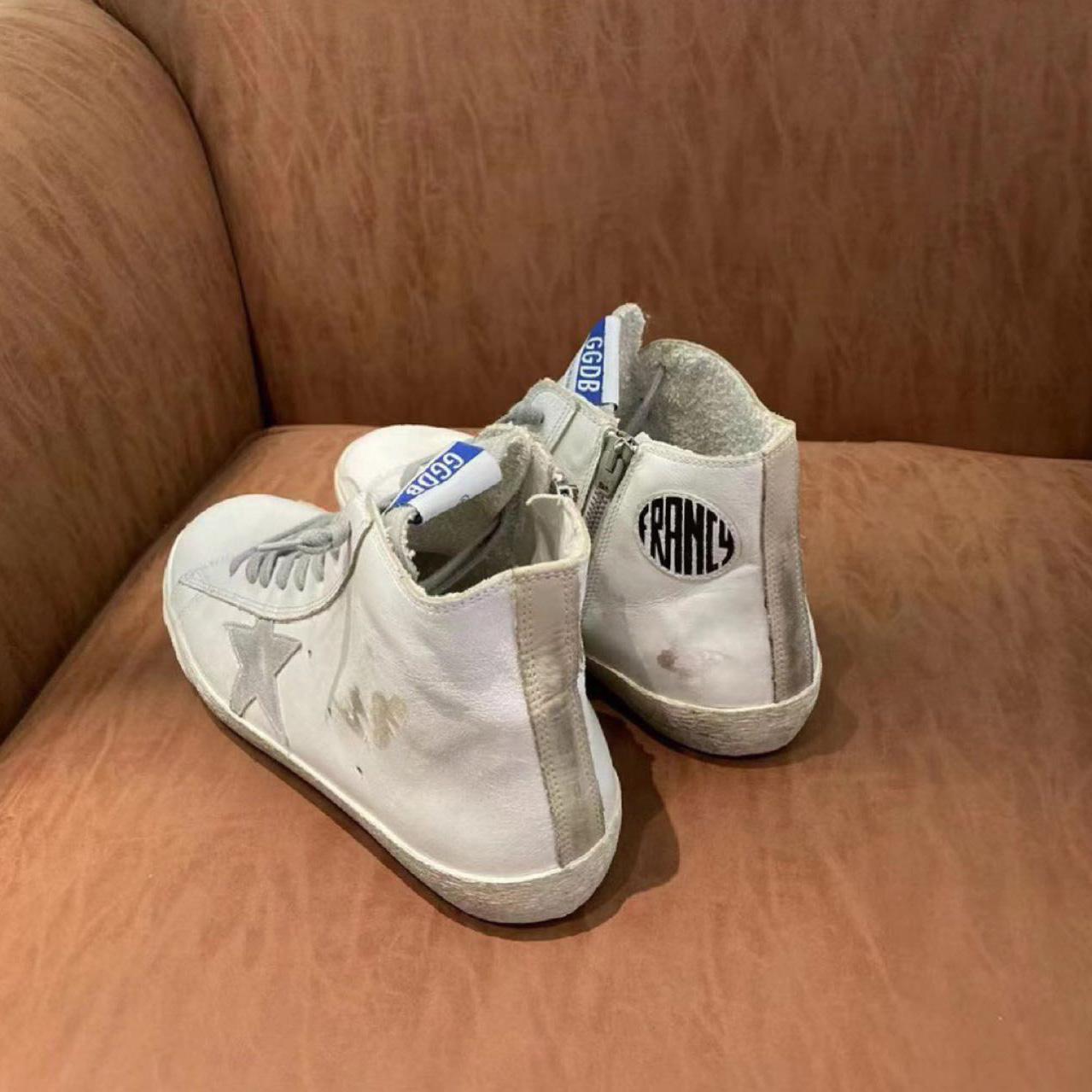 Golden Goose Francy Sneakers In Leather With Suede Star - 