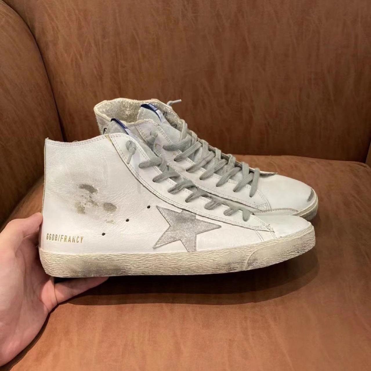 Golden Goose Francy Sneakers In Leather With Suede Star - 