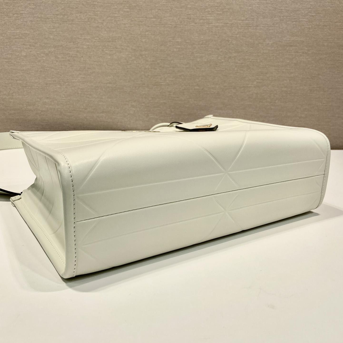 Prada Small Leather Prada Symbole Bag With Topstitching - 