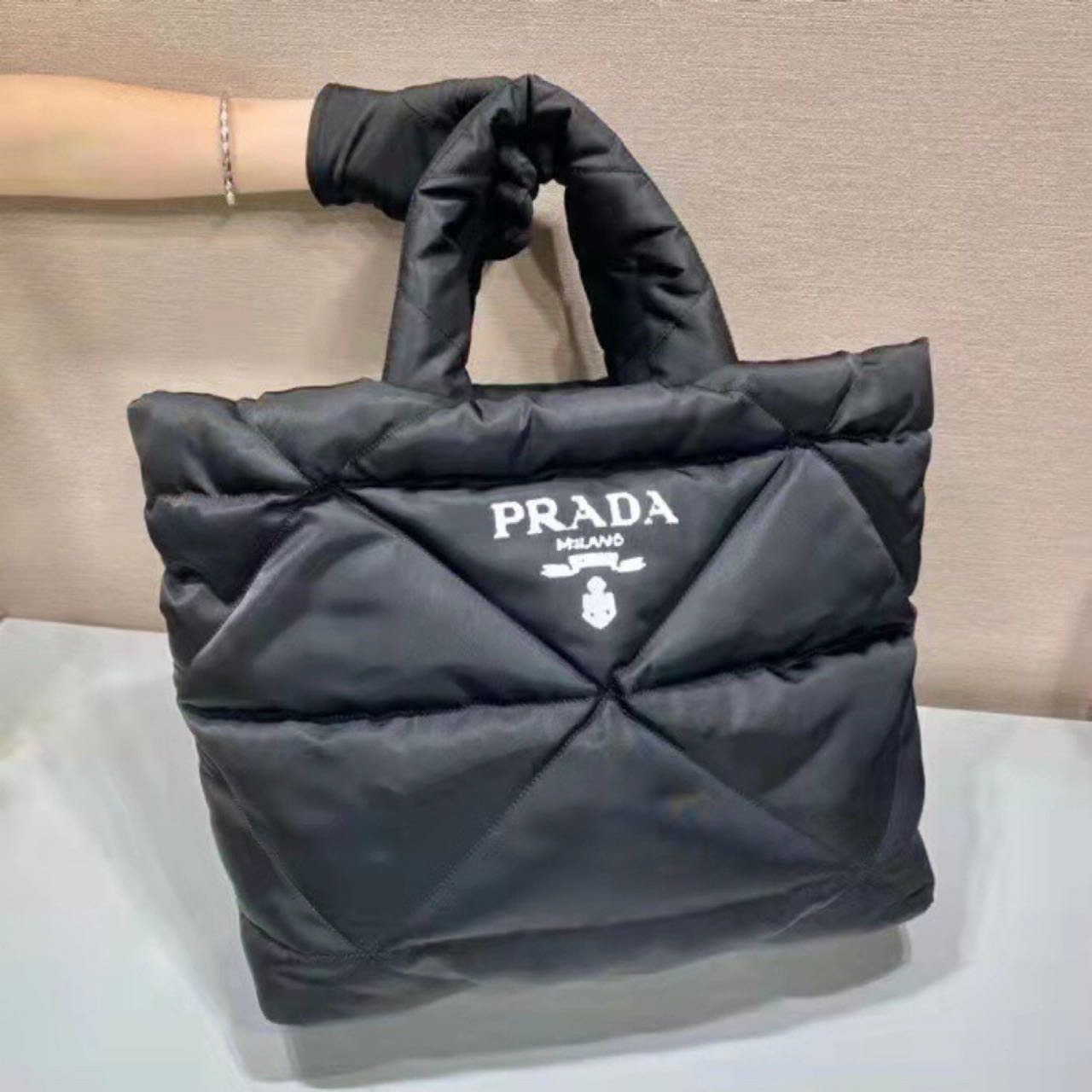 Prada Padded Re-Nylon Tote Bag - 
