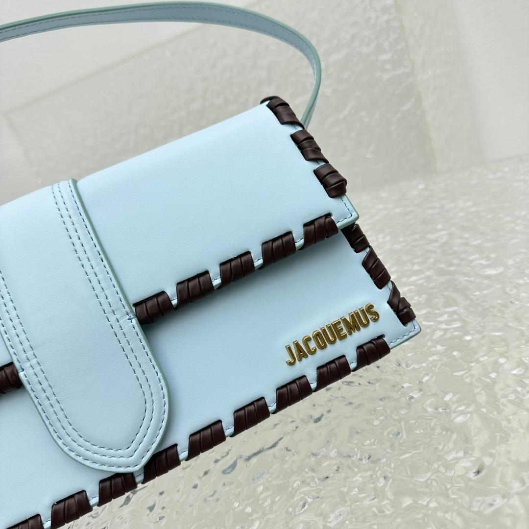 Jacquemus Le Bambino Long Lacet Long laced Flap Bag(28x13.5x6cm) - 