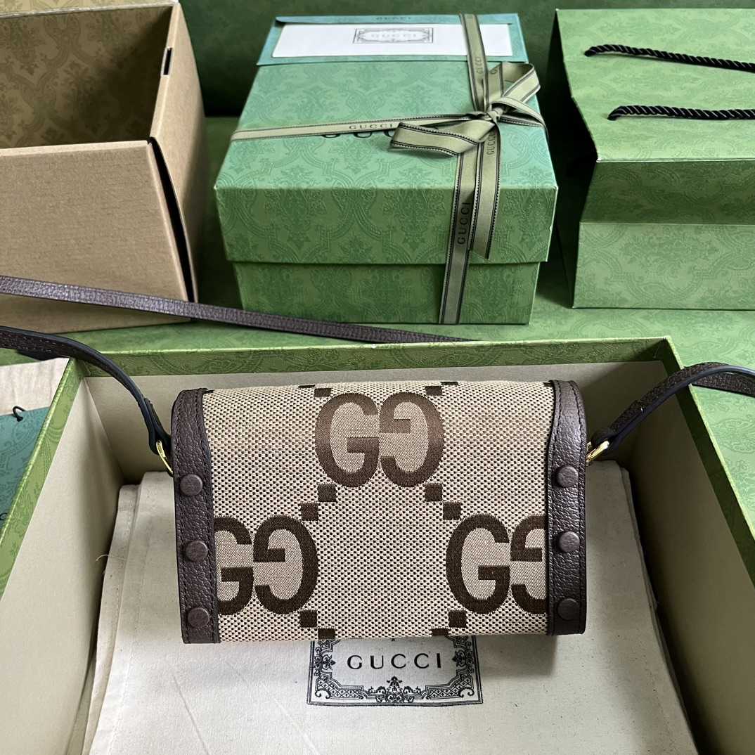 Gucci Horsebit 1955 Jumbo GG Mini Bag(18-12-5cm) - 