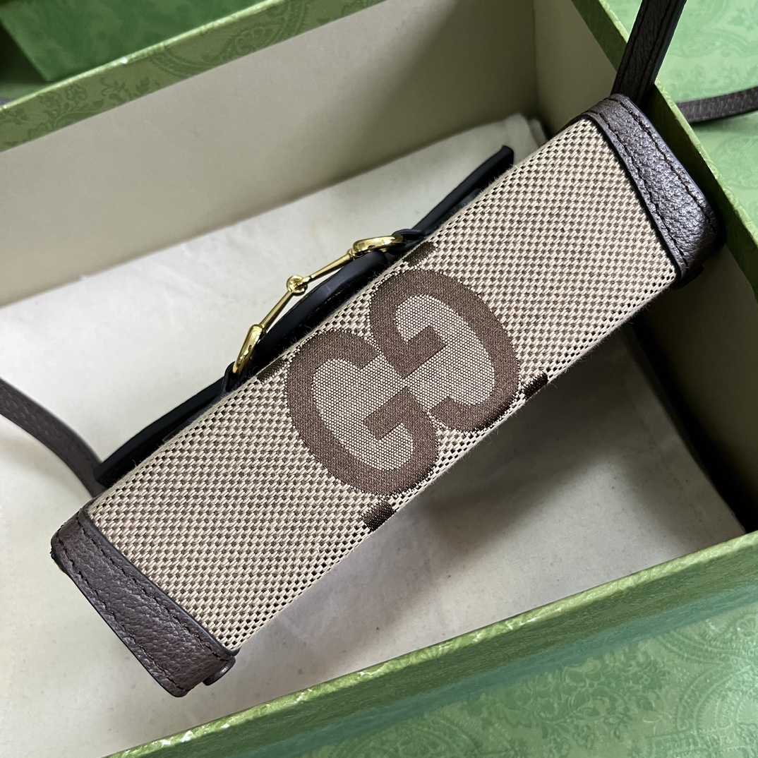 Gucci Horsebit 1955 Jumbo GG Mini Bag(18-12-5cm) - 