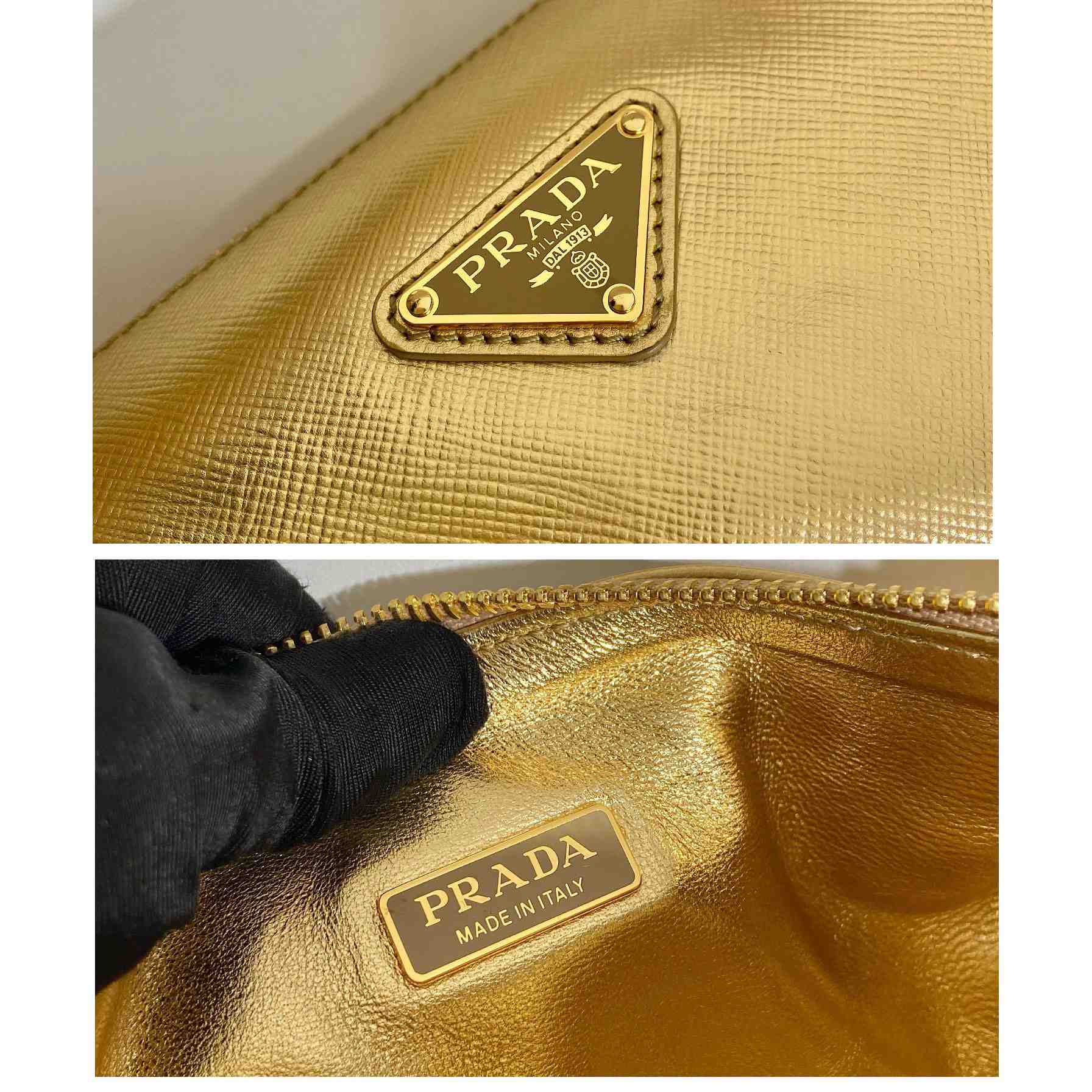 Prada Triangle Saffiano Leather Shoulder Bag - 