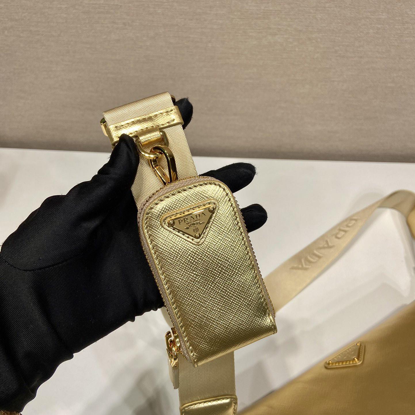 Prada Triangle Saffiano Leather Shoulder Bag - 