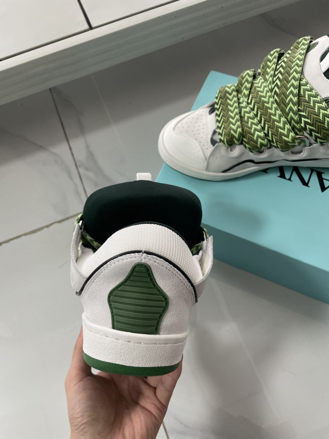 Lanvin Leather Curb Sneakers - 