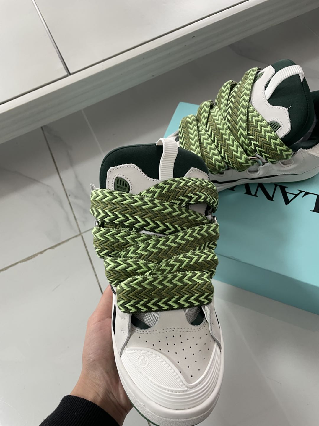 Lanvin Leather Curb Sneakers - 