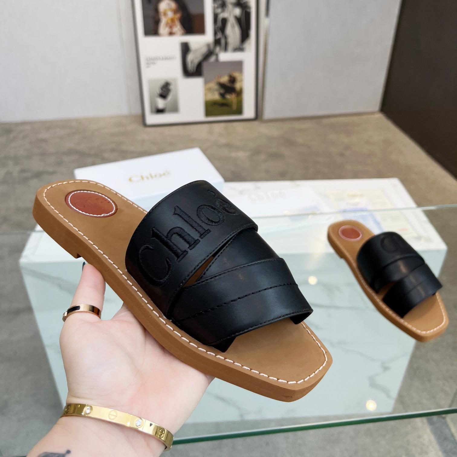Chloe Woody Flat Mule - 
